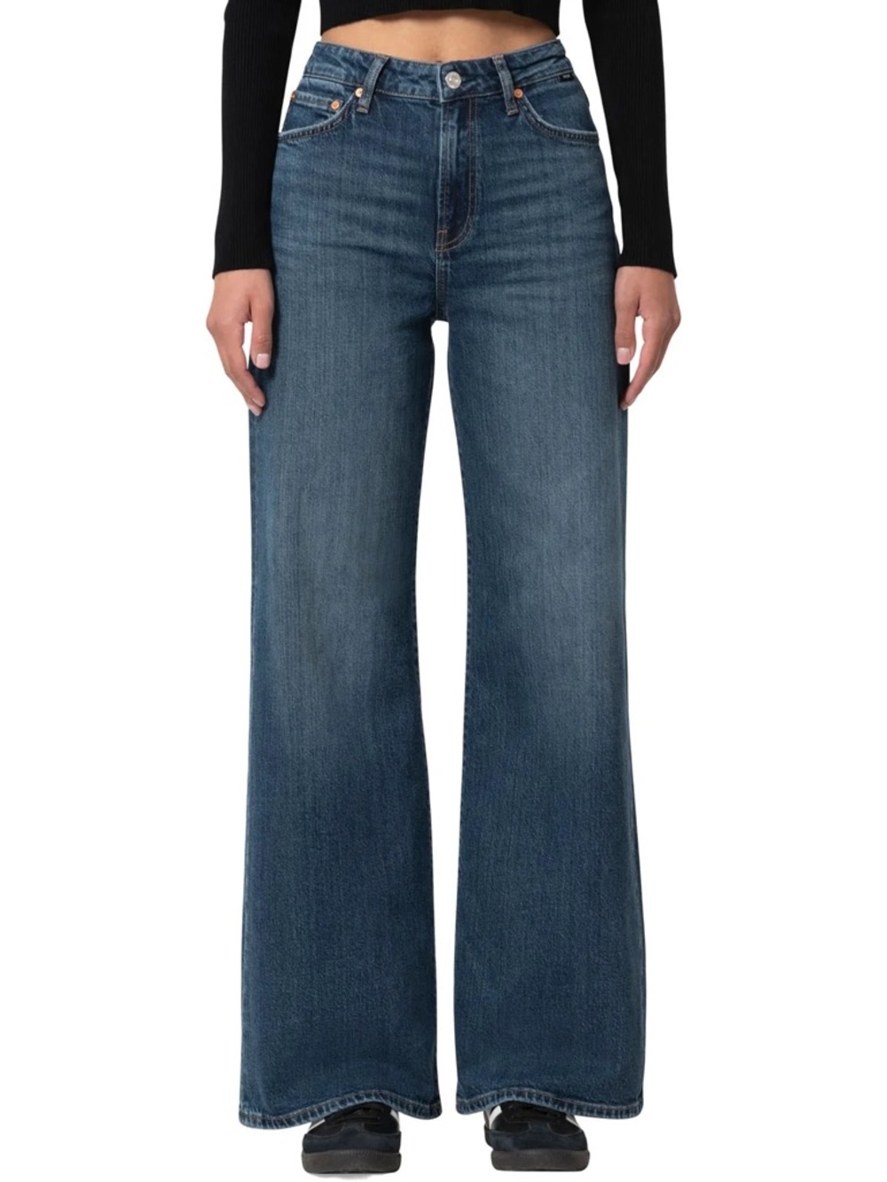 Mavi Florida Wide Leg Jeans Size 26 Mid Rise Loose Blue Denim